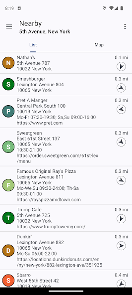 Fast Food Finder Anywhere