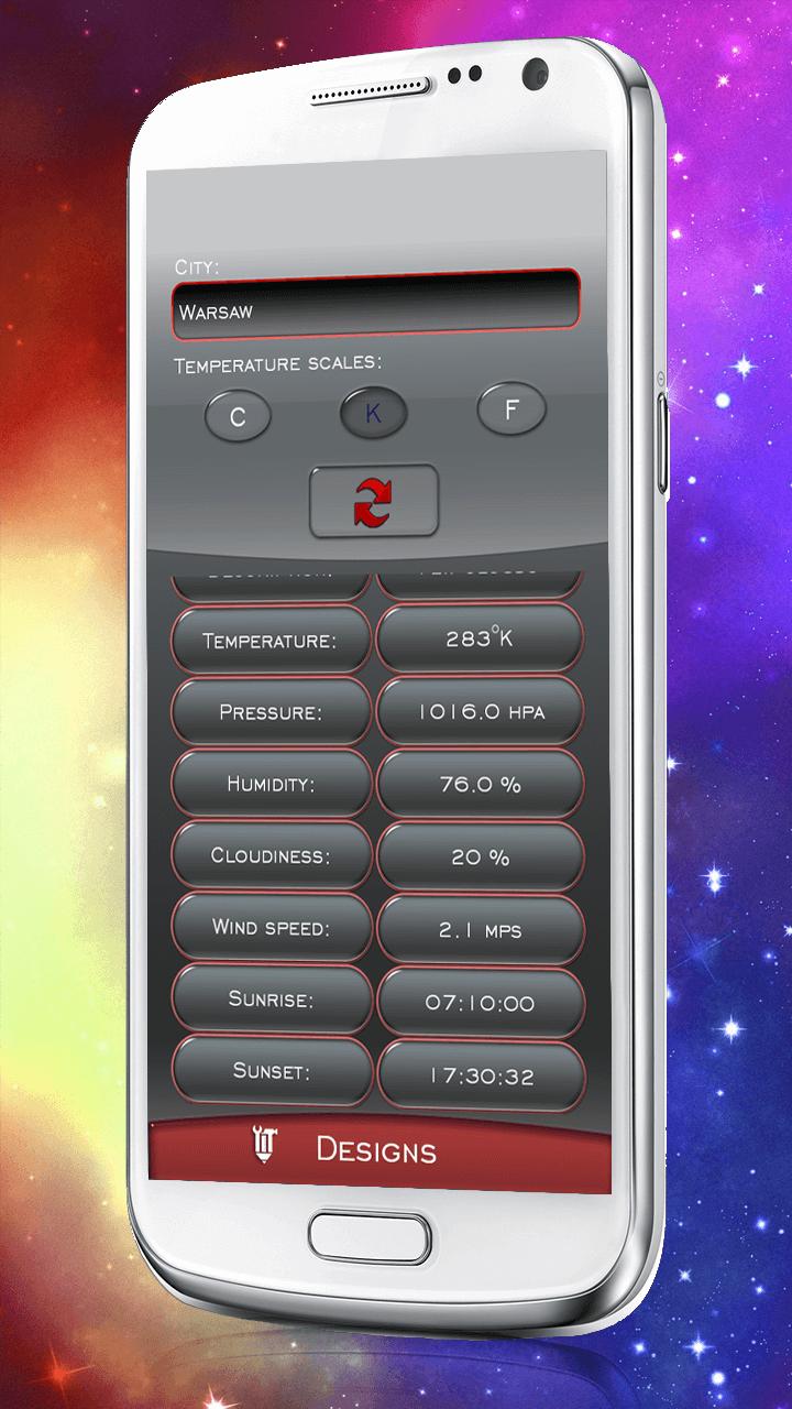 Galaxy Clock Widget