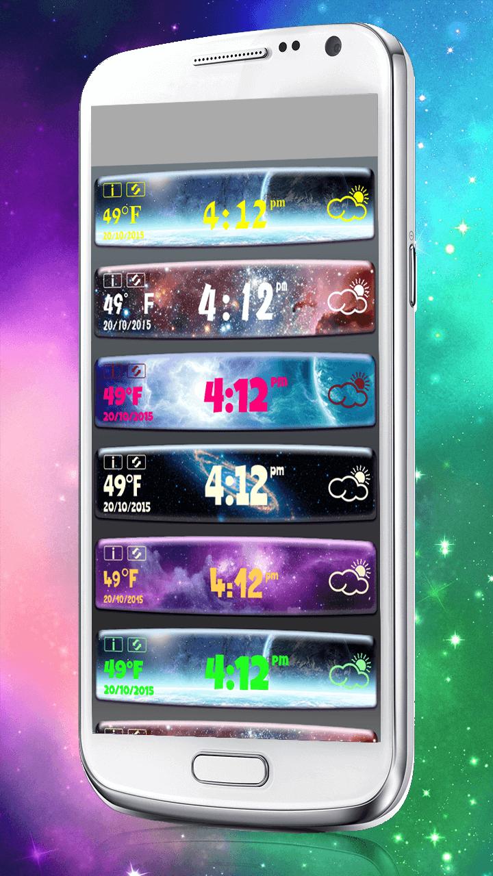 Galaxy Clock Widget