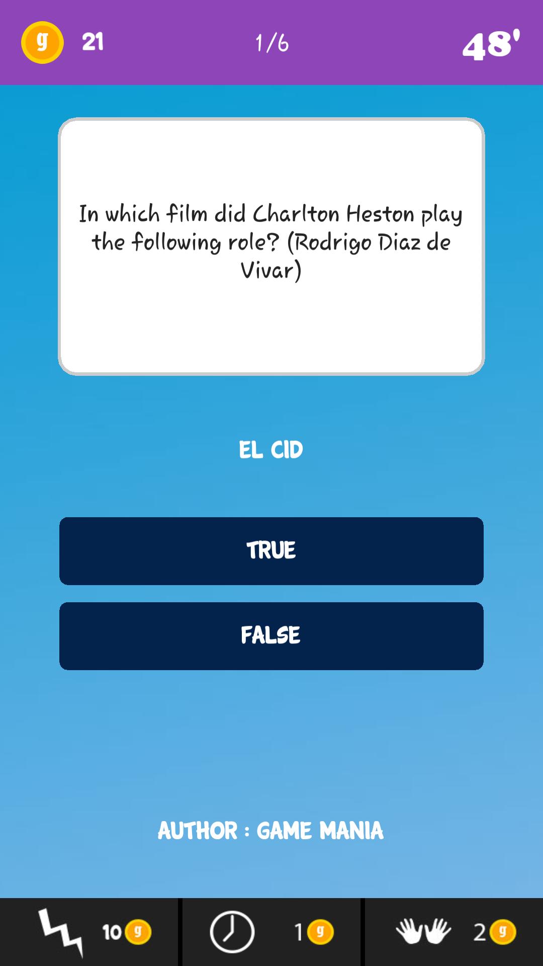 True or False (trivia)