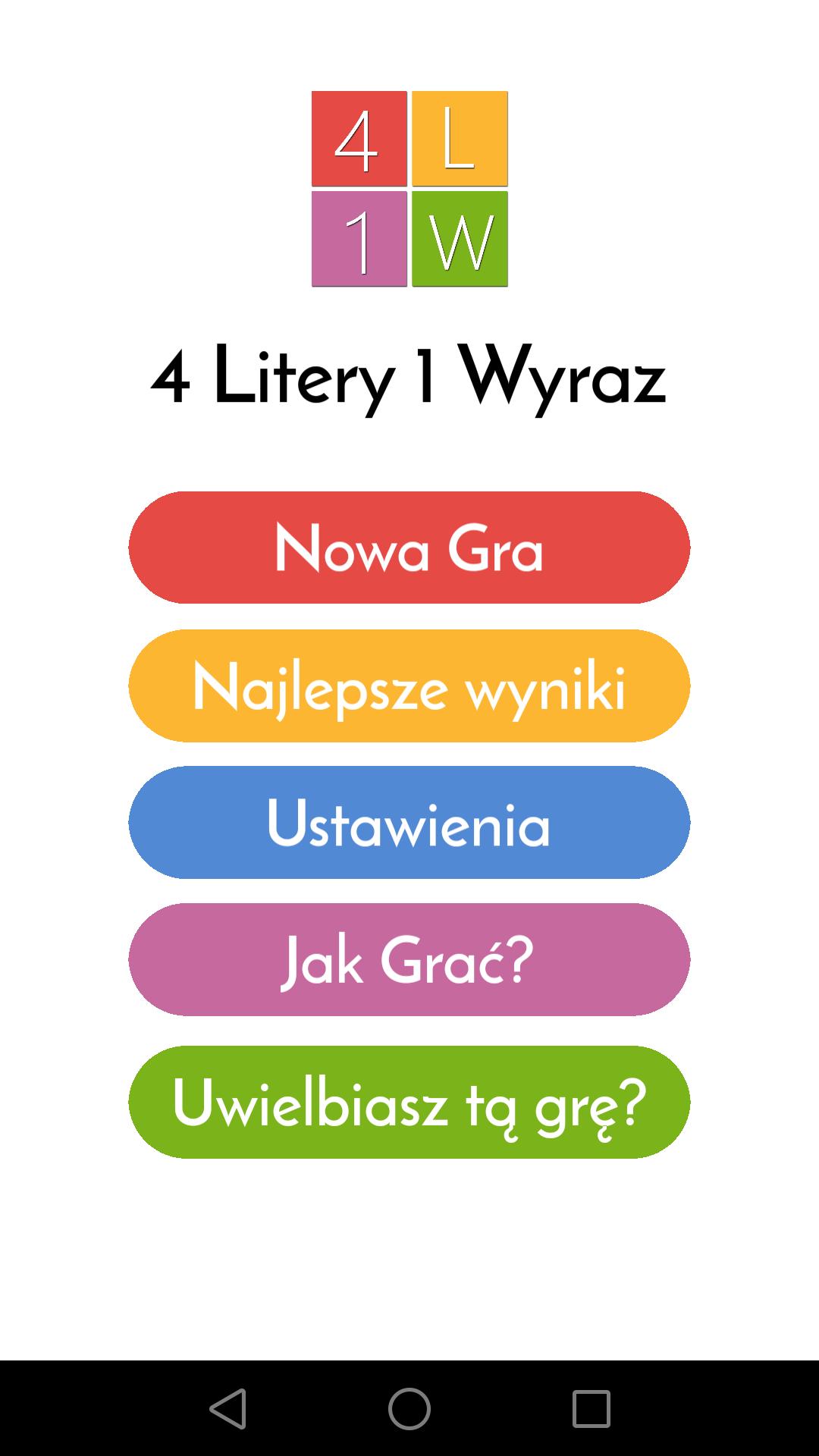 4 Litery 1 Wyraz