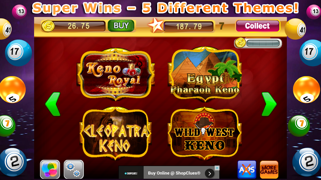 Lucky Keno- Casino Bonus Games