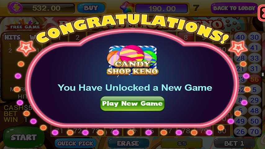 Free Keno Games - Candy Bonus