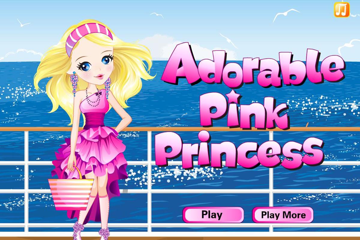 Adorable pink princess dressup