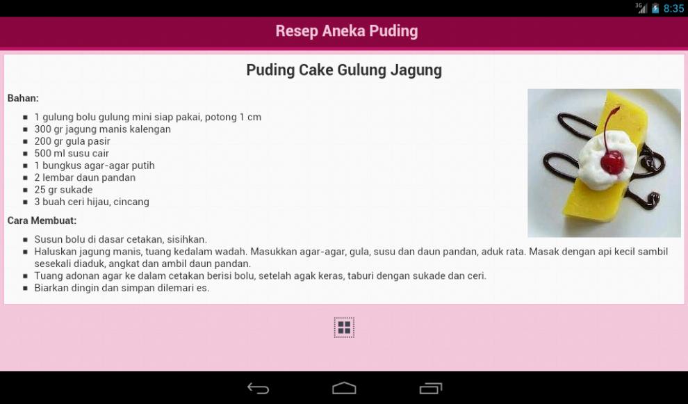 Resep Puding