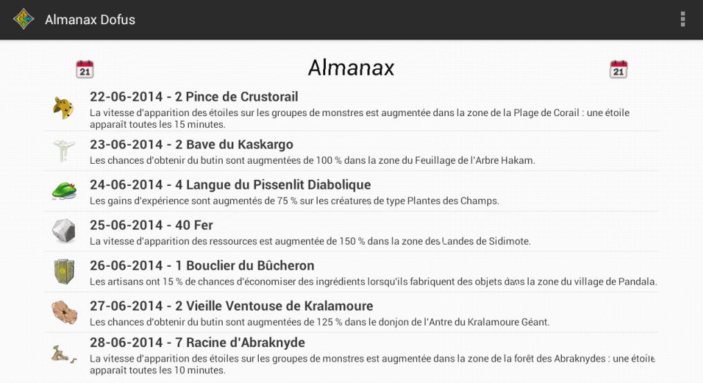 Almanax Dofus