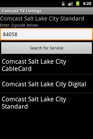 TV Listings on Comcast