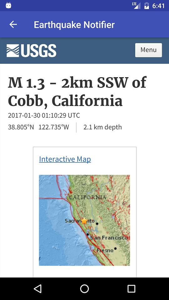 EarthQuake Application