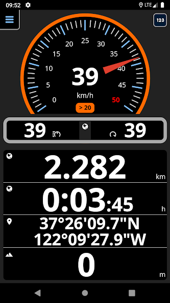 Speedometer with odometer