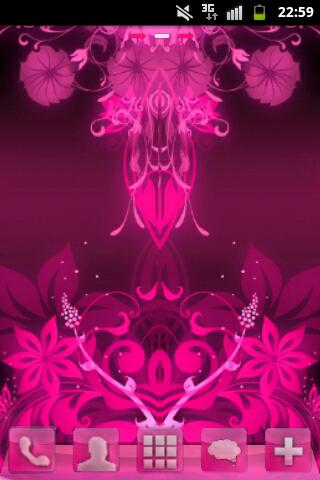 Pink Flowers Theme GO Launcher