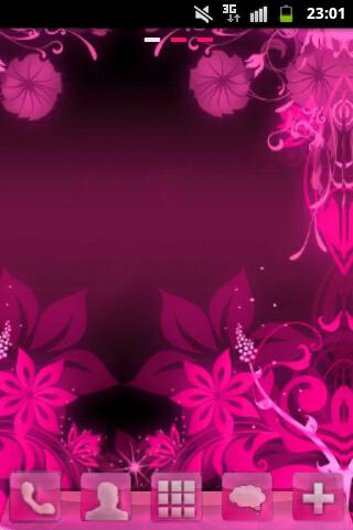 Pink Flowers Theme GO Launcher