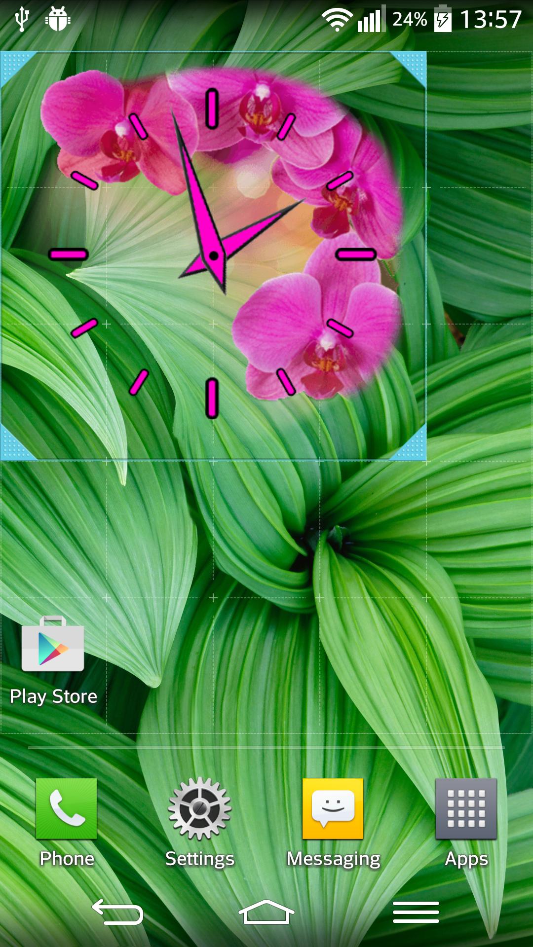 Pink Clock Widget