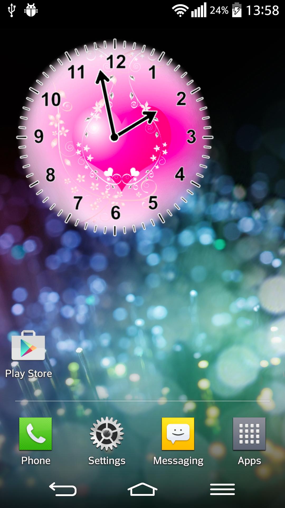 Pink Clock Widget