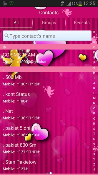 lovely Pink Theme GO SMS Pro