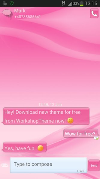 Pink Style GO SMS Pro