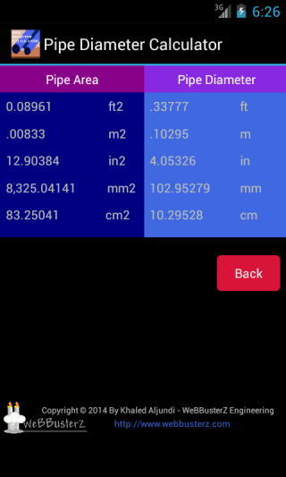 Pipe Diameter Calculator Lite