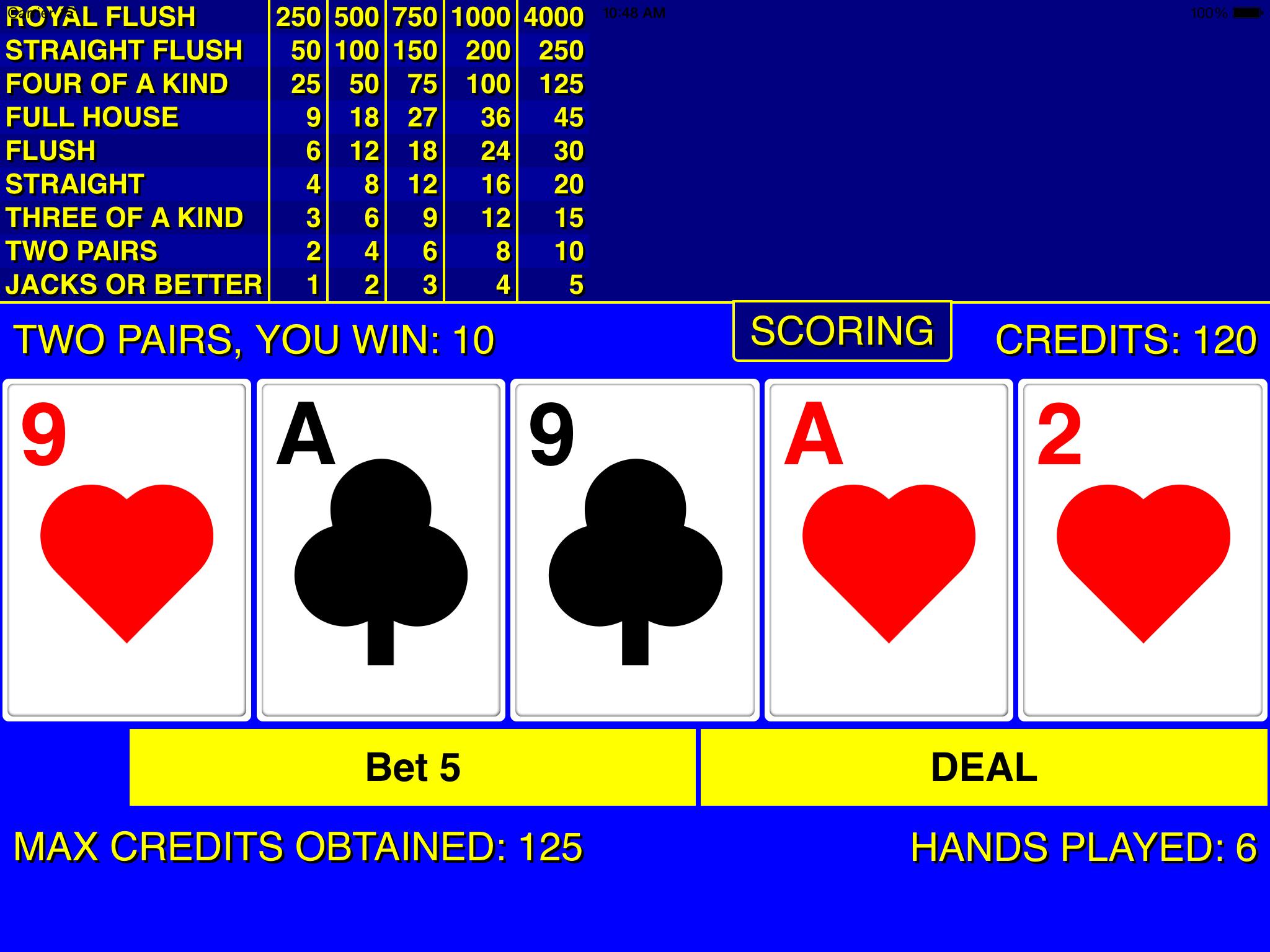 JS Video Poker