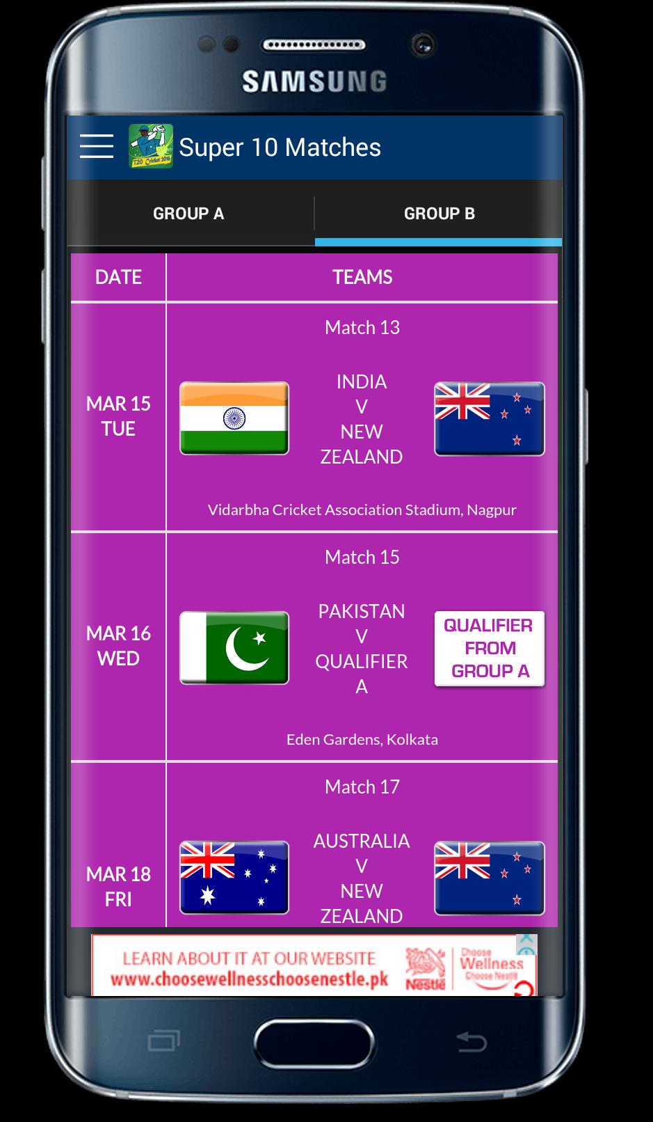 T20 World Cup 2016 Fixtures