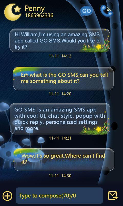 (FREE)GO SMS PEACEFUL THEME