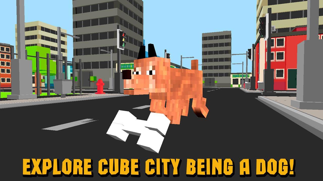 Cube City: Dog Simulator 3D