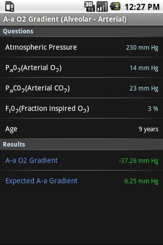 A-a Oxygen Gradient Calculator