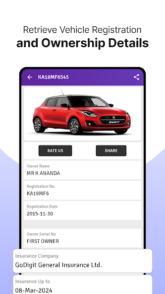 RTO Vehicle Info App, Challan