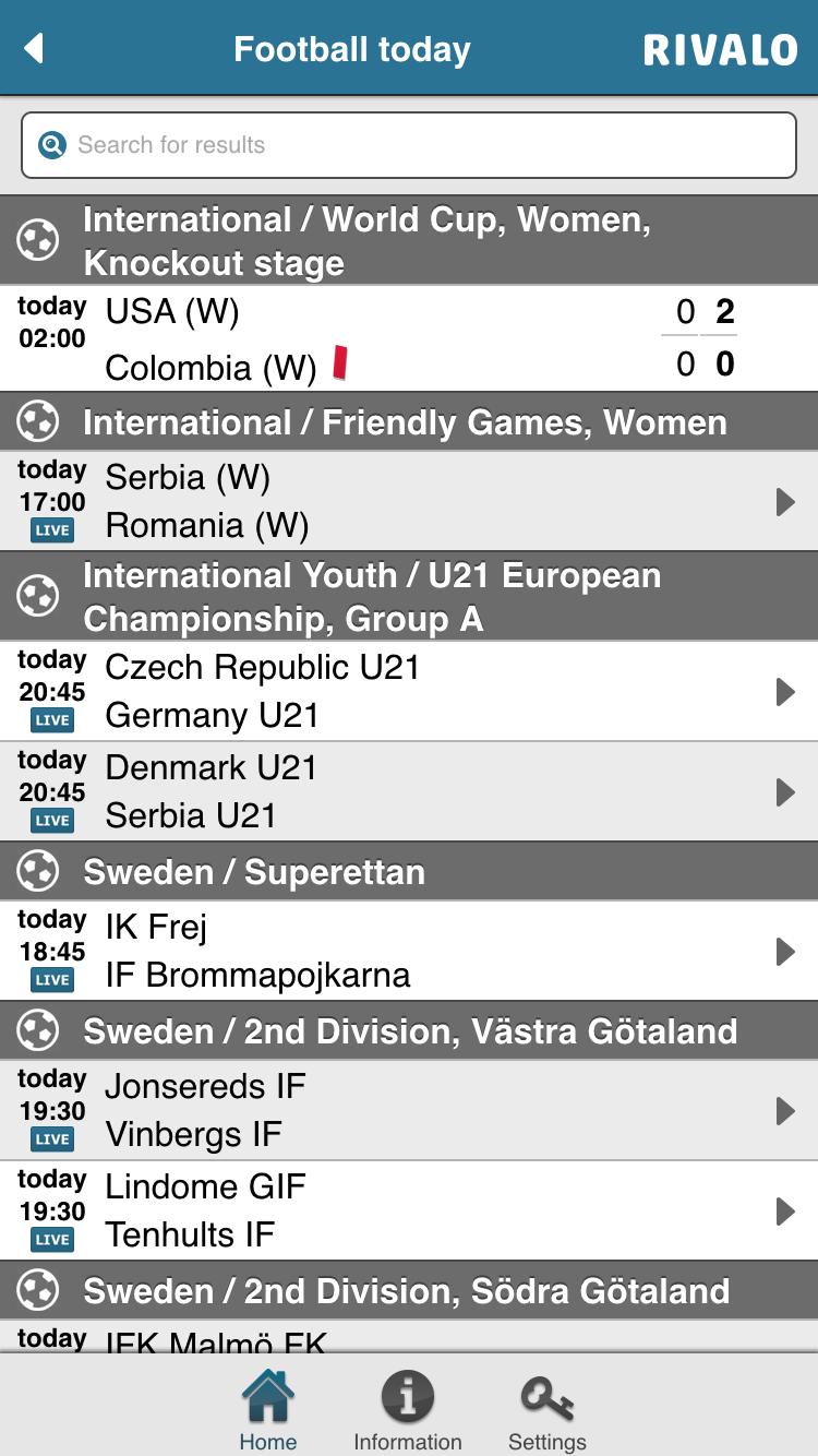 Rivalo Livescore