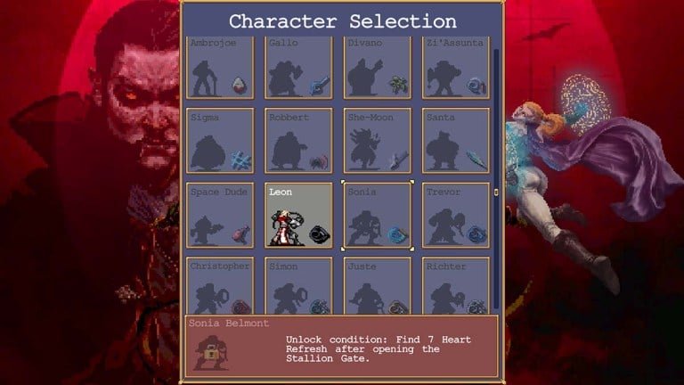 Cómo desbloquear a Sonia Belmont en Vampire Survivors Ode a Castlevania