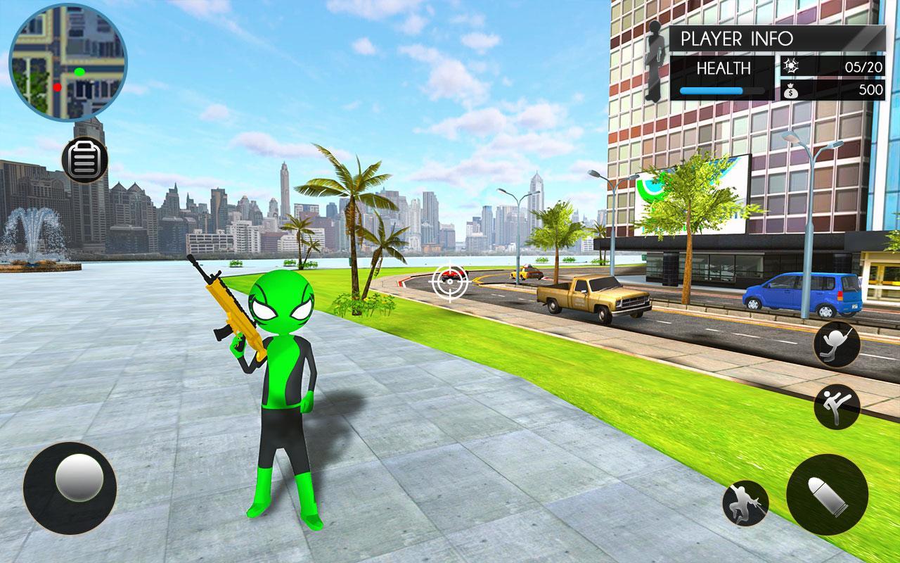 Spider Stickman Rope Hero - Crime City Gangster