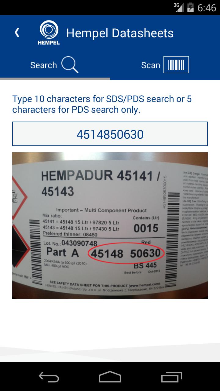 Hempel Datasheets