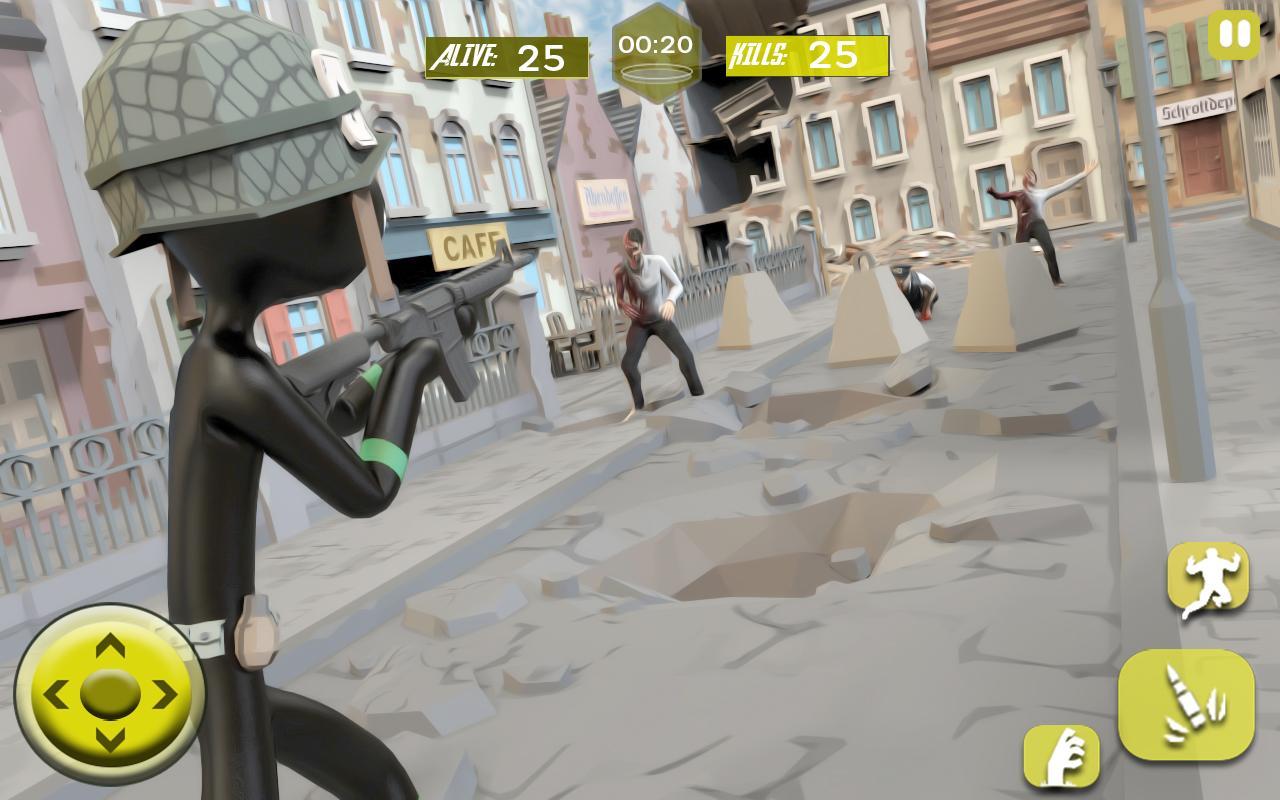 Stickman War Zombie Attack: Survival Games
