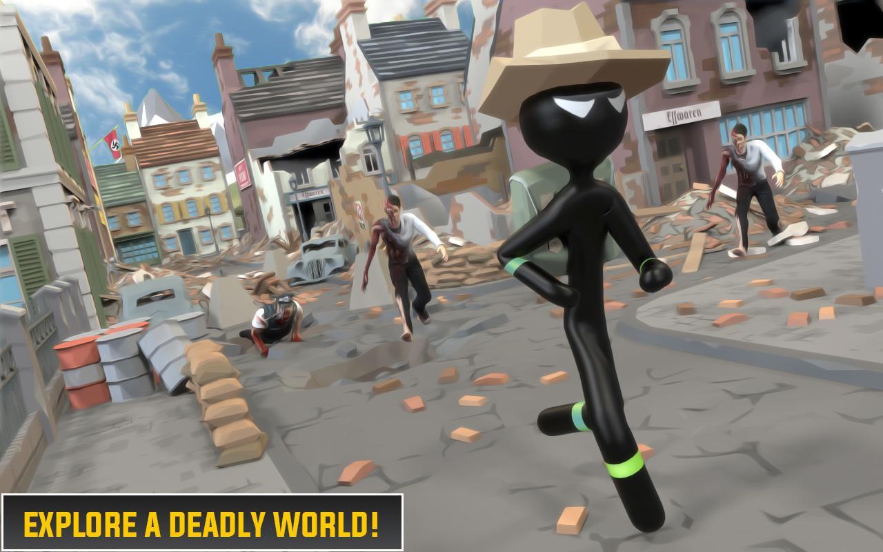 Stickman War Zombie Attack: Survival Games