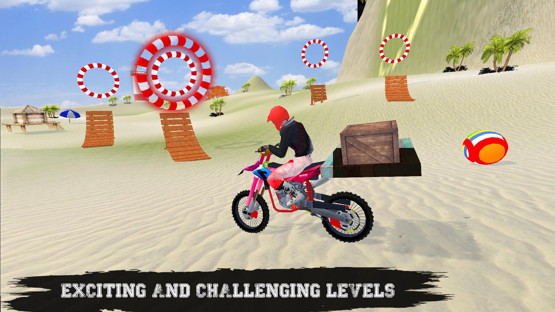 Beach Bike Ramp Stunts Racing