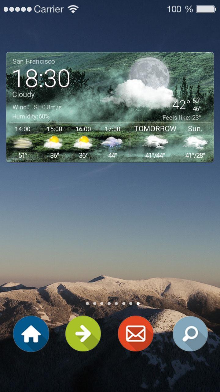 Daily Weather Report Widget