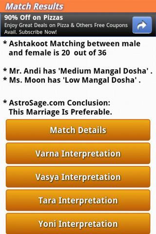 Horoscope Matching