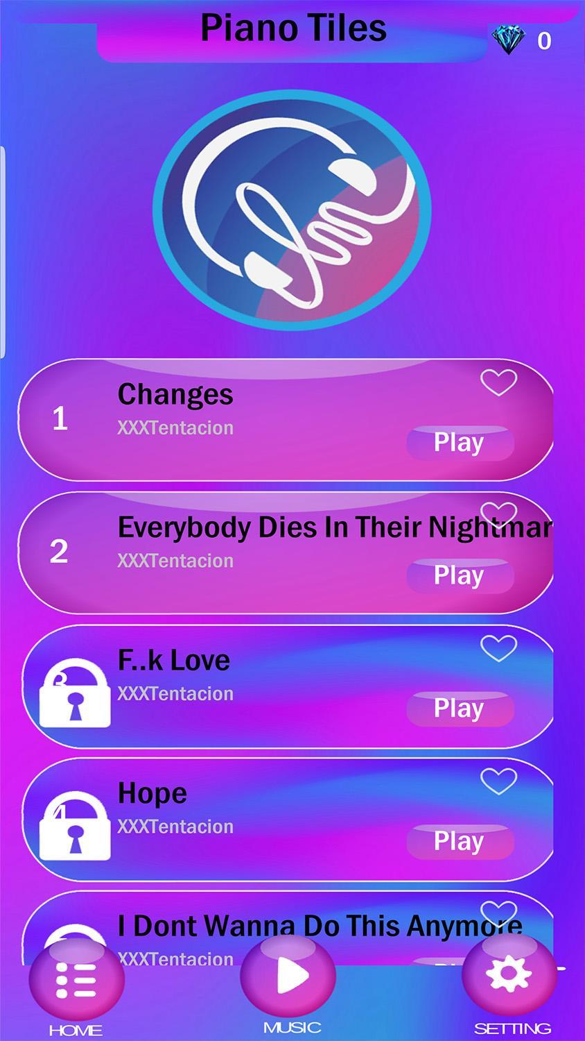 XXXTentacion Piano Game Tiles