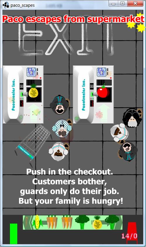 Paco escapes from supermarket