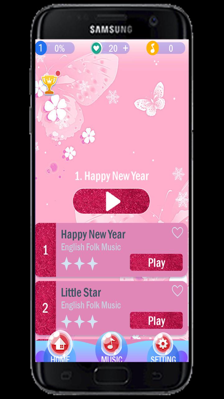 Pink Butterfly Piano Tiles