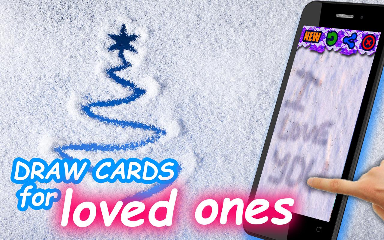 Draw on snow. Greating Card 2