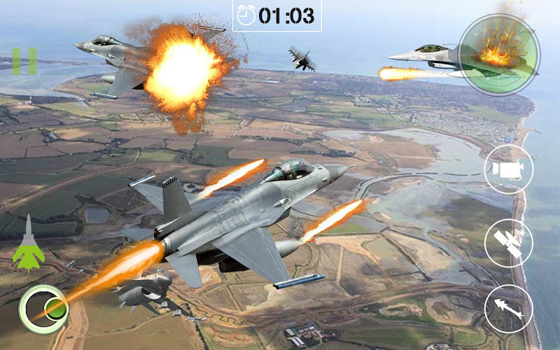 jet fighter air strike mission