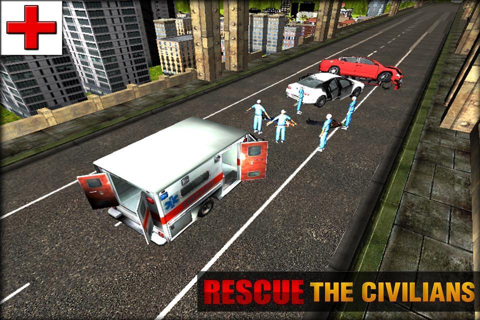911 City Ambulance Rescue 3D