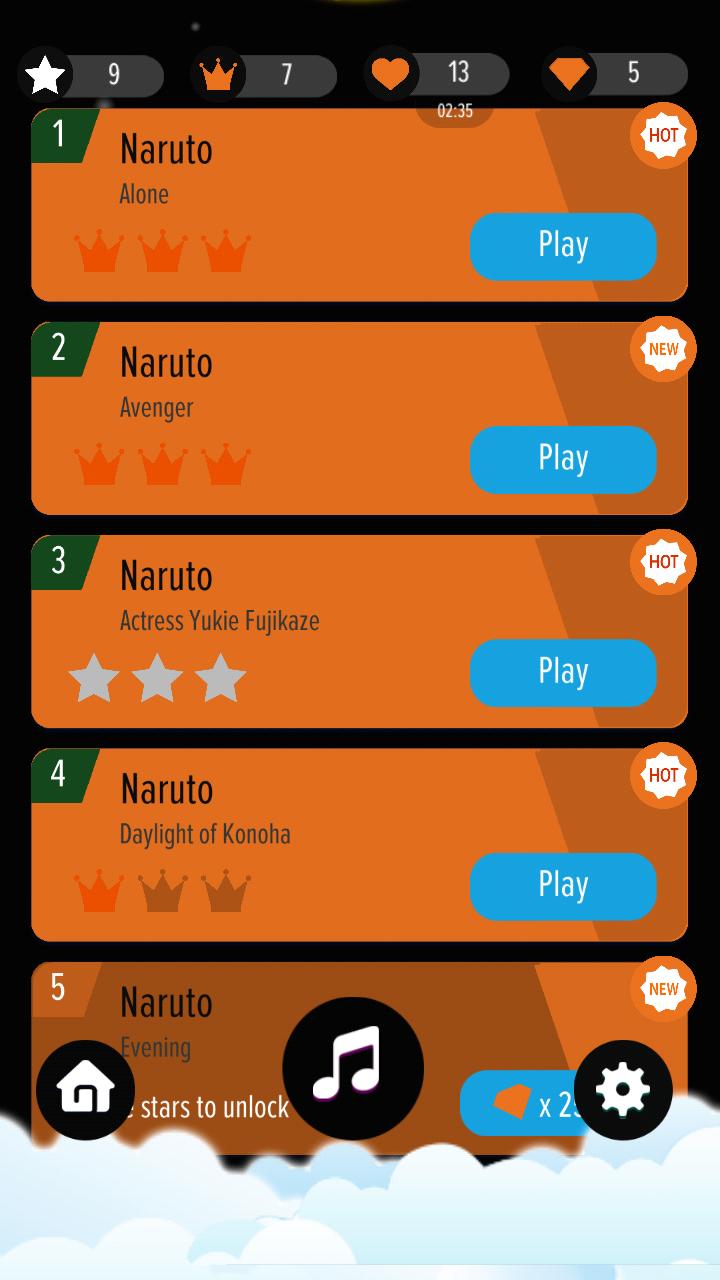 Piano Tiles Of Naruto / Naruto Shippuuden Game
