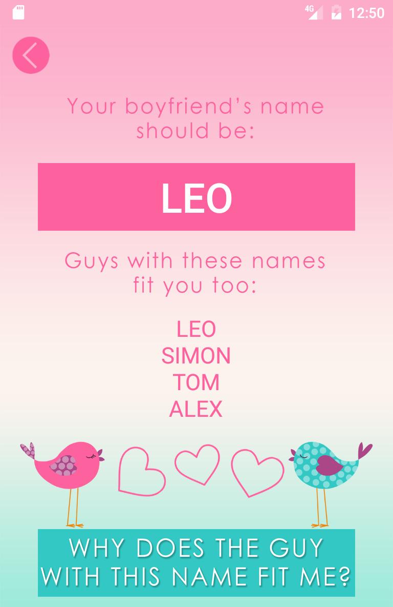 Future Boyfriend's Name Test