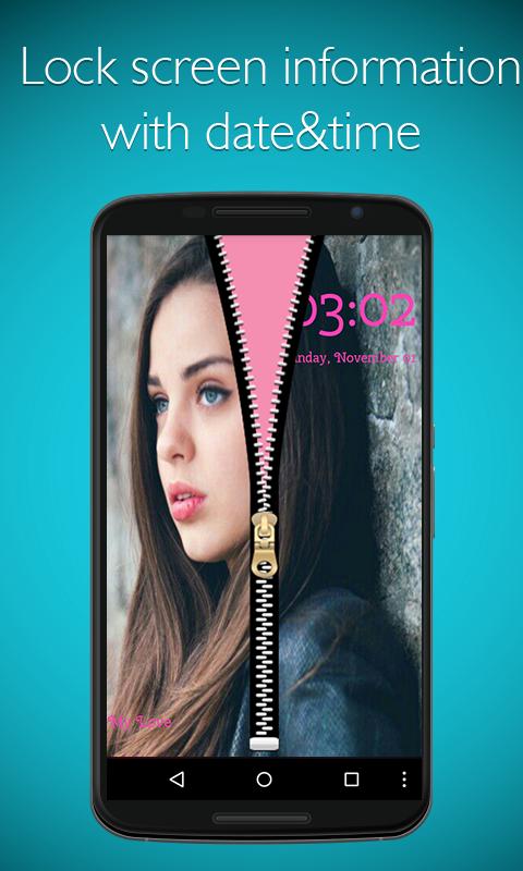 Photo Zipper Lock Screen