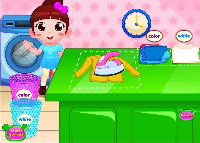 Room laundry games for girls