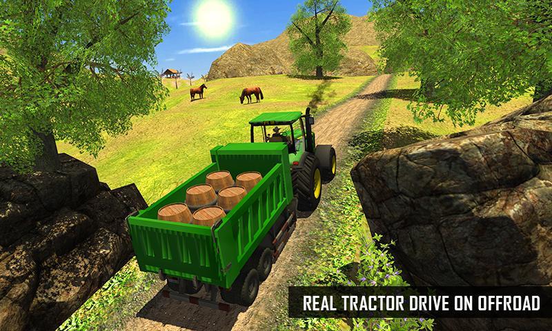Offroad Farm Tractor Driving