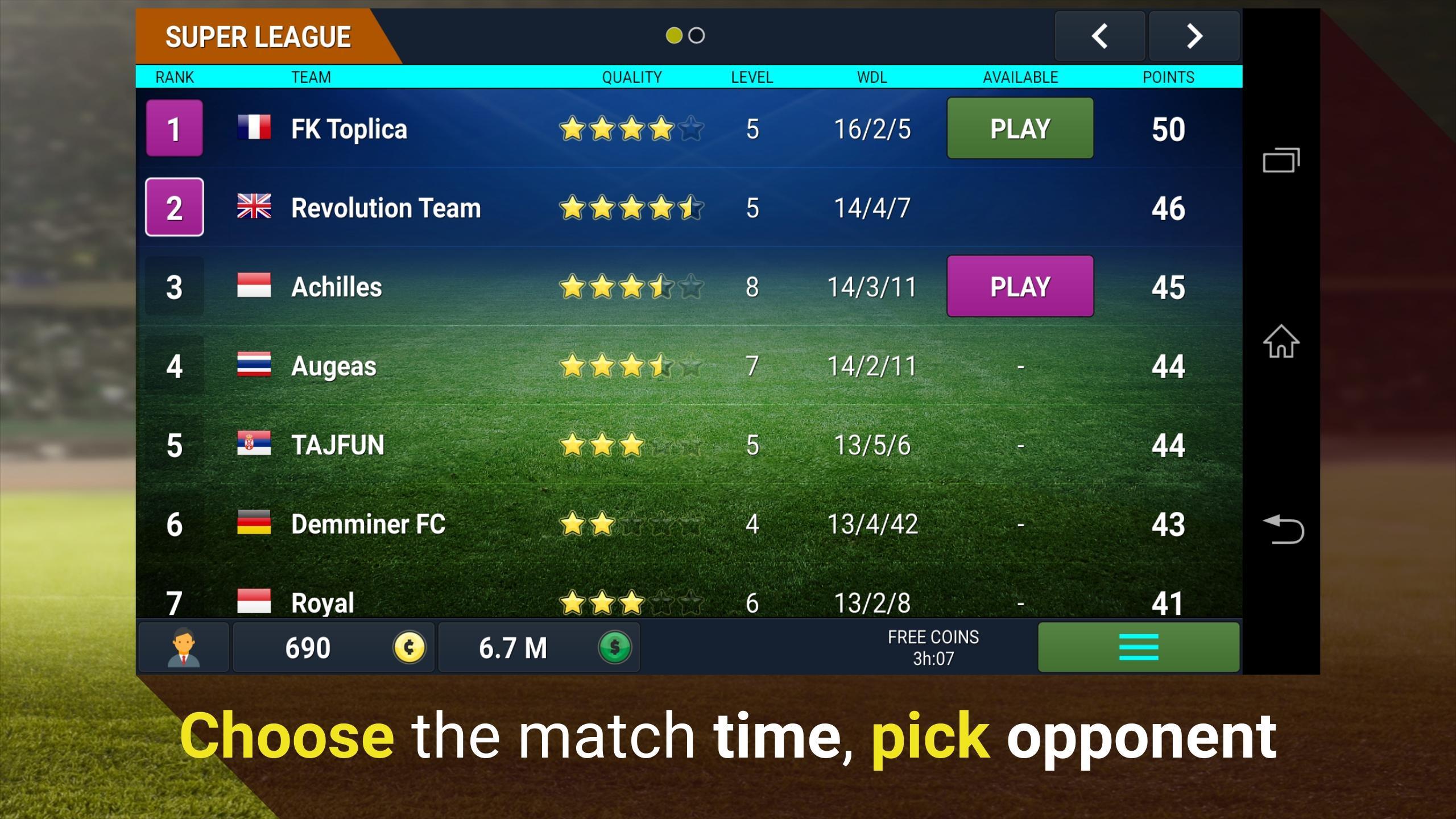 Revolution Football Manager
