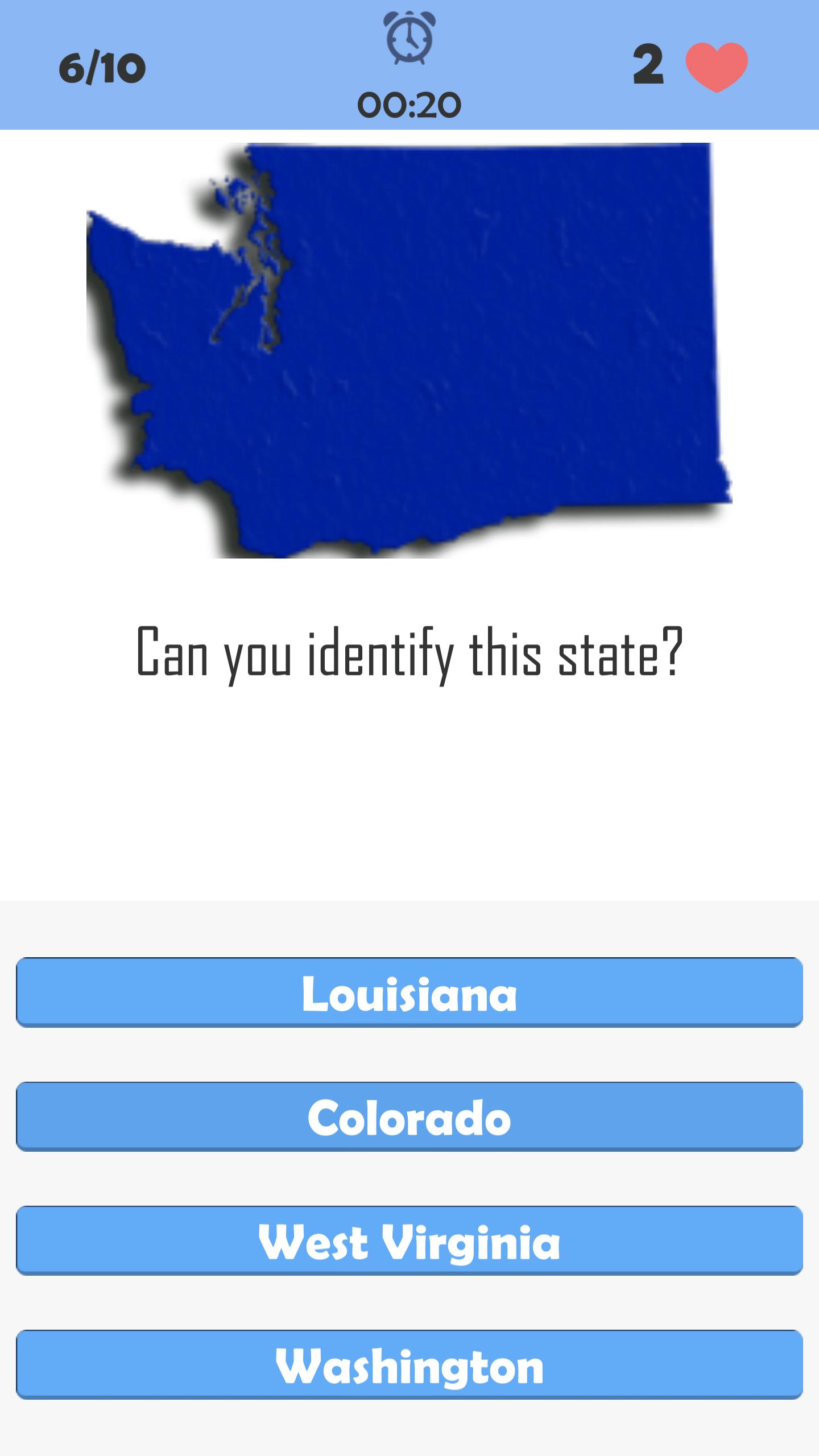 US States and Capitals Quiz