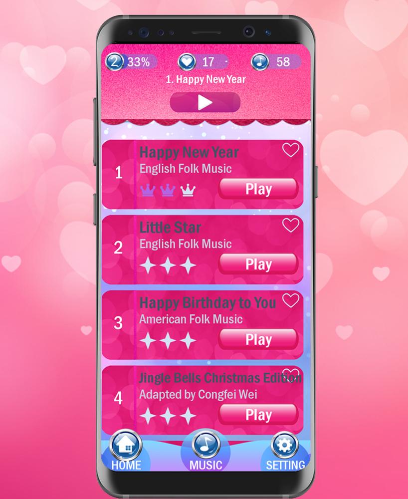 Pink Piano Tiles Heart 2