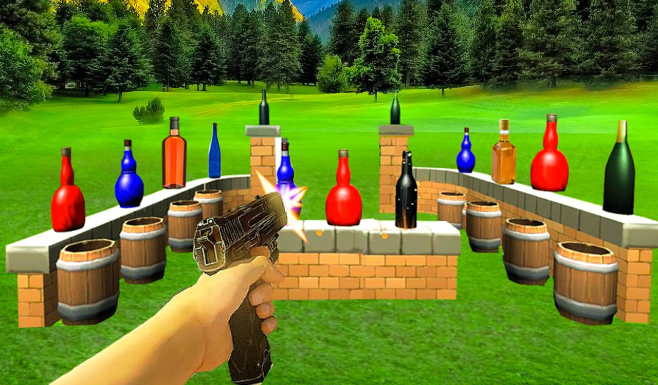 Bottle Shoot - Real Guns 3D Bottle Shoot